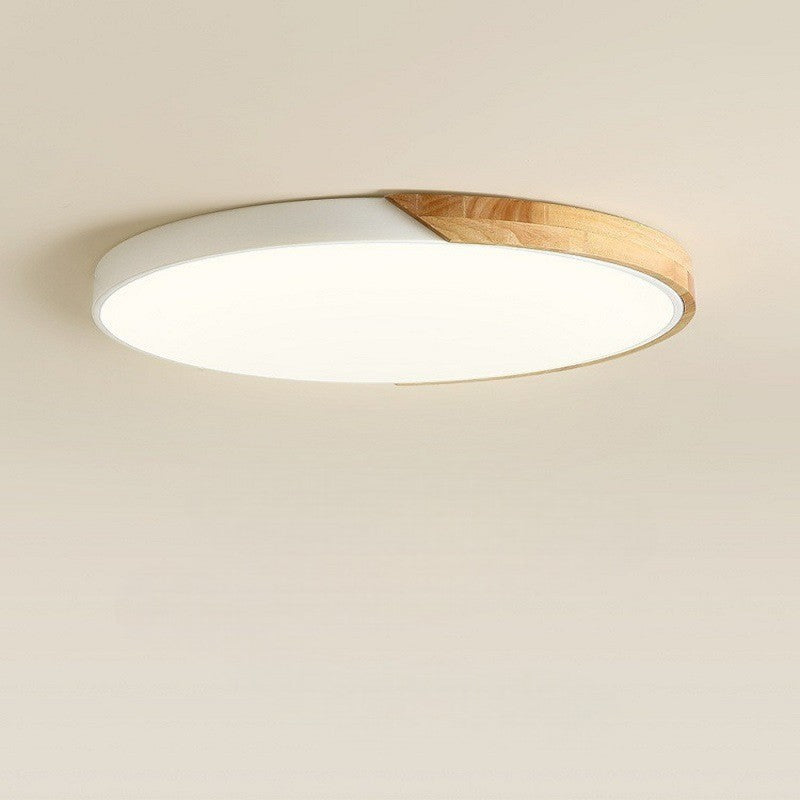 Nordic Flush Mount Ceiling Light in Natural Wood Finish 4
