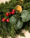 30" Orange & Eucalyptus Faux Wreath 2