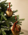 Antique Gold Metal Bell with Velvet Ribbon 1