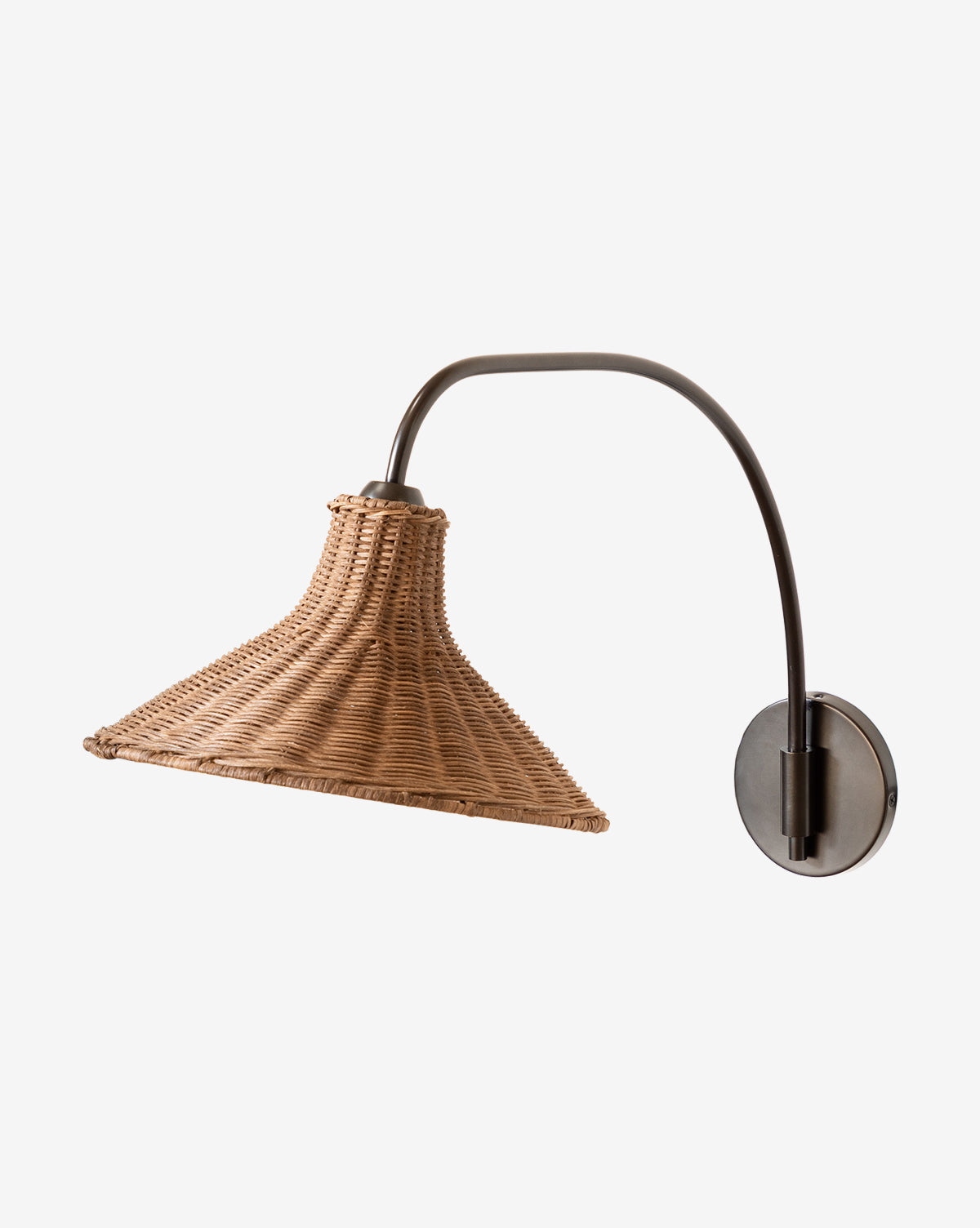 Bell-Shaped Woven Wall Sconce with Antique Bronze Finish and 140-Degree Swivel – Modern Wall Lamp for Hallways and Bedrooms 0