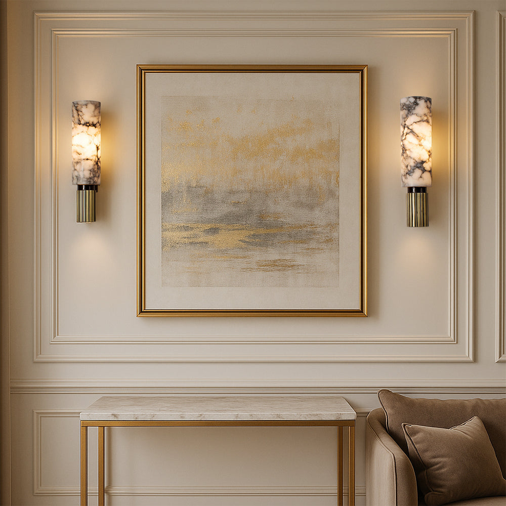 Contemporary Copper Stone Wall Sconce Light for Modern Home Decor 7