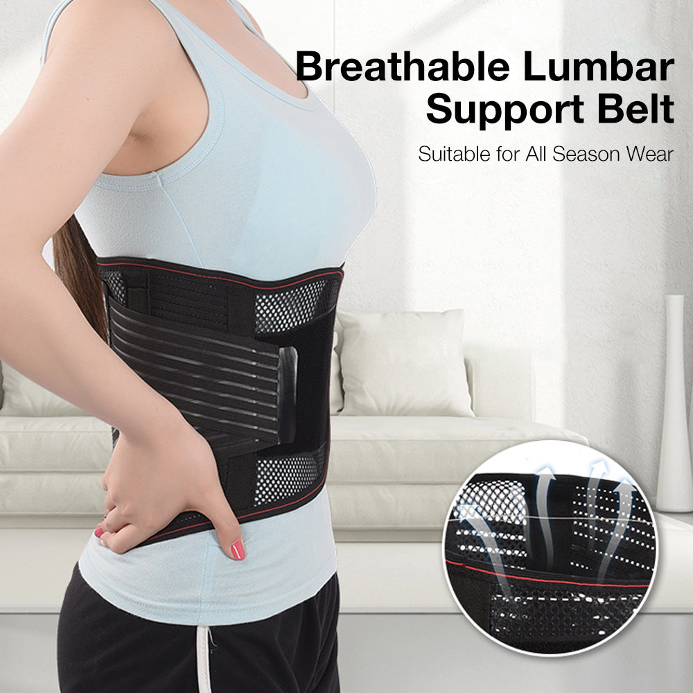 Ergonomic Back Support Belt with Breathable Mesh and Dual Stabilization for Lower Back Relief 2