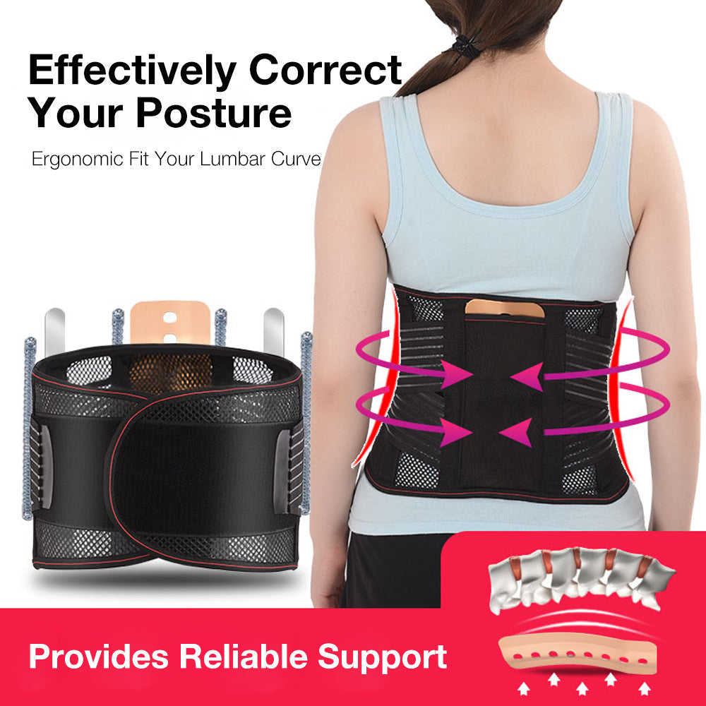 Ergonomic Back Support Belt with Breathable Mesh and Dual Stabilization for Lower Back Relief 5