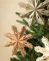 Handmade Assorted Recycled Paper Snowflakes (Set of 3) 0