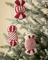 Handmade Beaded Candy Fabric Ornaments (Set of 3) 0