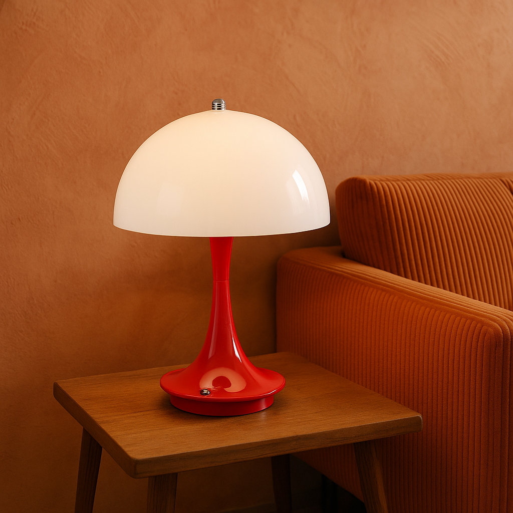 Mushroom-Inspired Cordless Table Lamp with Integrated LED and USB-C Charging 2