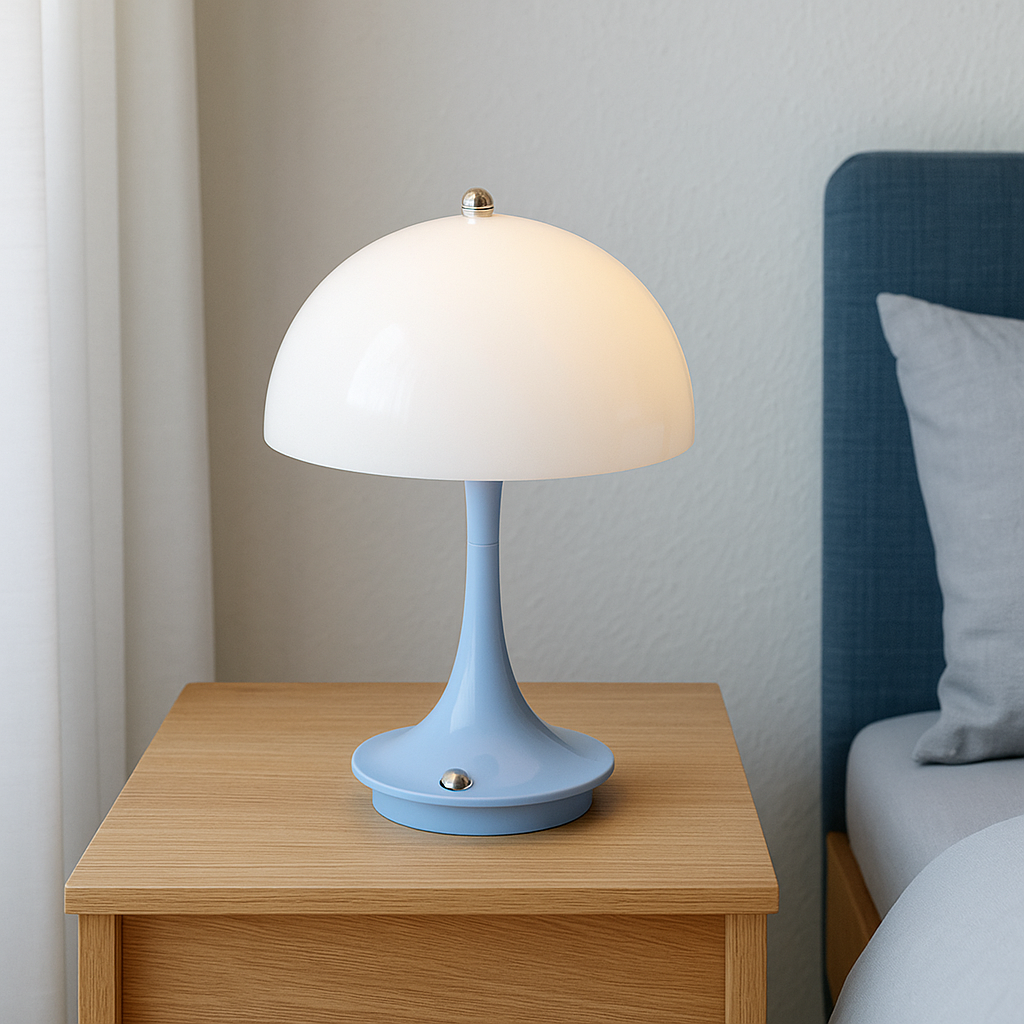 Mushroom-Inspired Cordless Table Lamp with Integrated LED and USB-C Charging 5