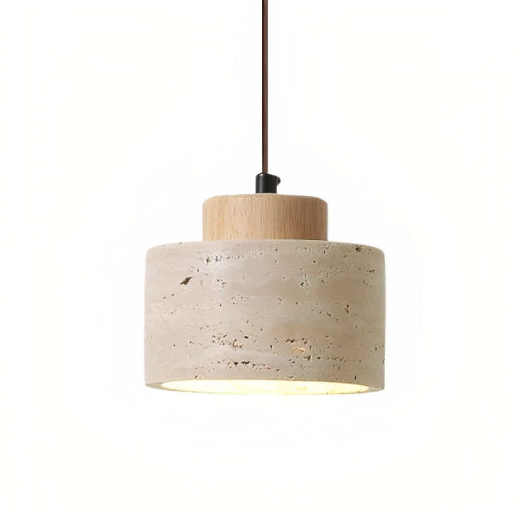 Natural Travertine Stone Pendant Light for Kitchen Island and Dining Room 0
