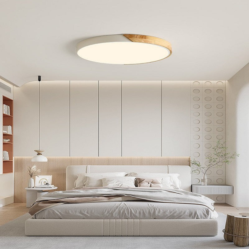 Nordic Flush Mount Ceiling Light in Natural Wood Finish 5