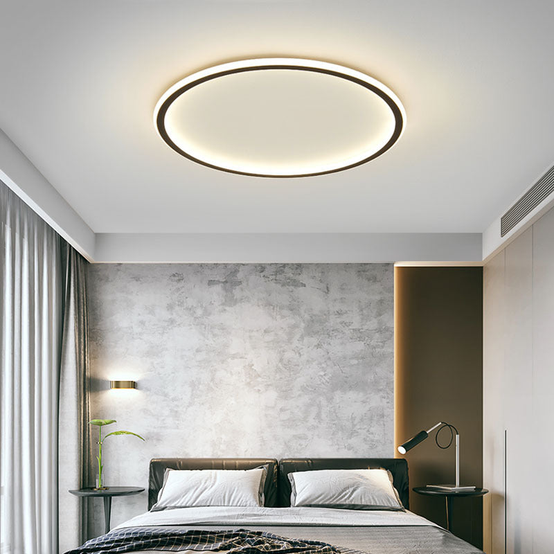 Scandinavian Round Flush Mount Ceiling Light Fixture by Mysaglobe - LED Lighting for Modern Spaces 6