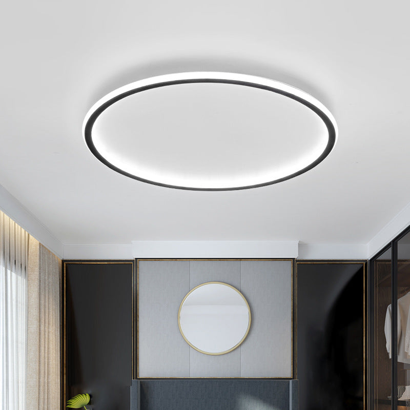 Scandinavian Round Flush Mount Ceiling Light Fixture by Mysaglobe - LED Lighting for Modern Spaces 8