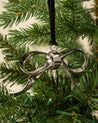 Silver Bow Ornament 2